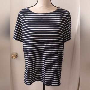 Navy Blue/White Striped Shirt